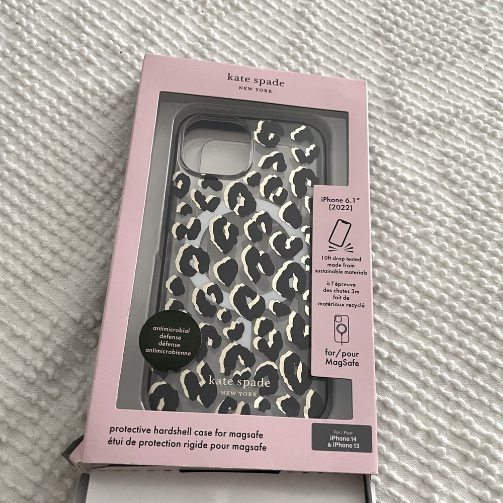 Kate Spade iPhone 13 & 14 Phone Case Leopard 6.1